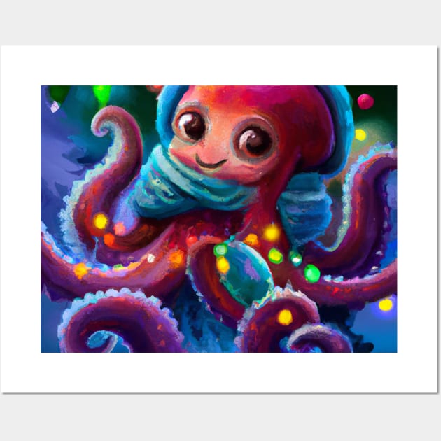 Cute Octopus Drawing Wall Art by Play Zoo